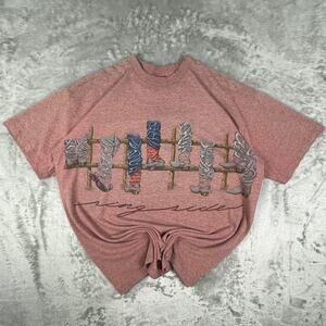 Vintage 90’s 1993 Buffalo Ring Cowboy Boots Single Stitch Graphic T-Shirt SizeXL